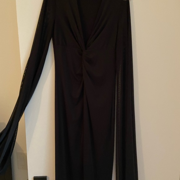 SHEIN women’s Evening Dress, front split. Sheer loose sleeves. Size S - Picture 5 of 9